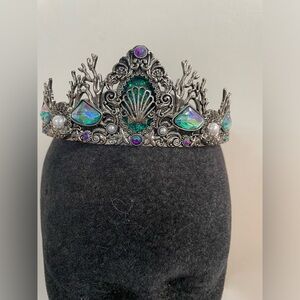 Princess Ariel tiara crown silver color with stones Disney brand great quality